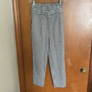 Express Belted Plaid Pants